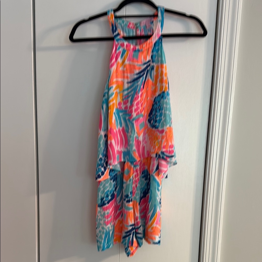 Colorful Sleeveless Halter Romper